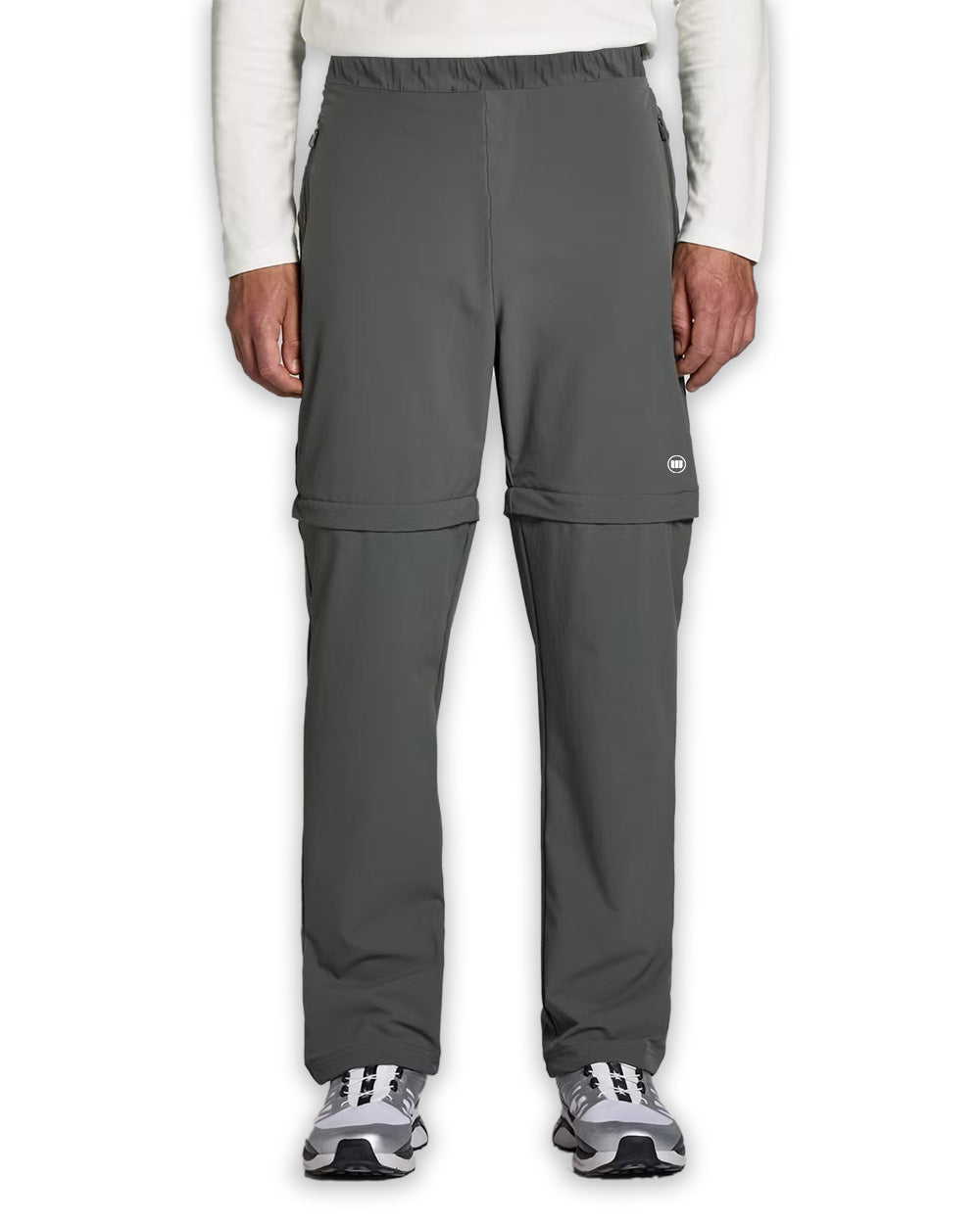 Men's Lifestyle 2 in 1 Walking Trouser + Shorts - Grey
