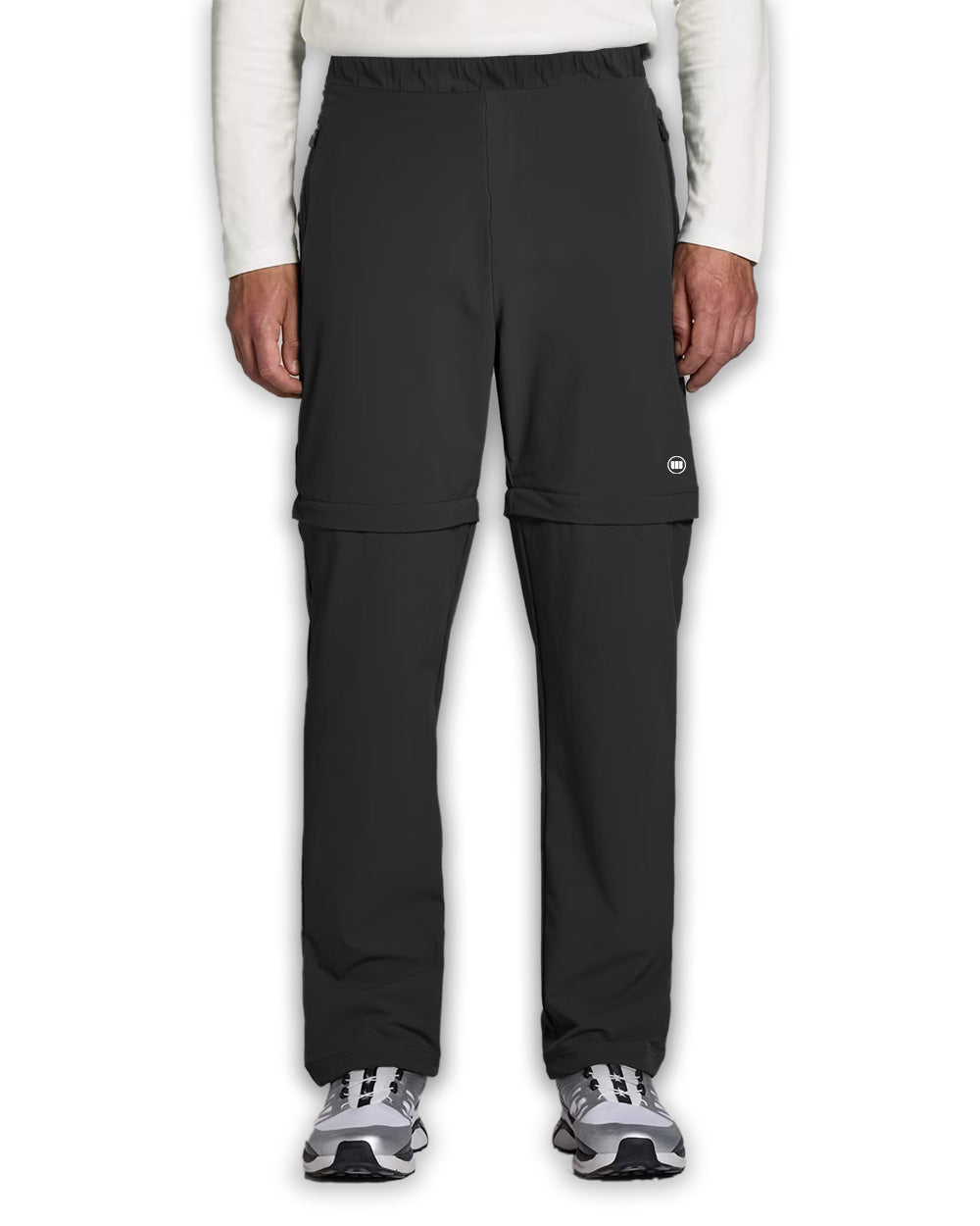 Men's Lifestyle 2 in 1 Walking Trouser + Shorts - Black