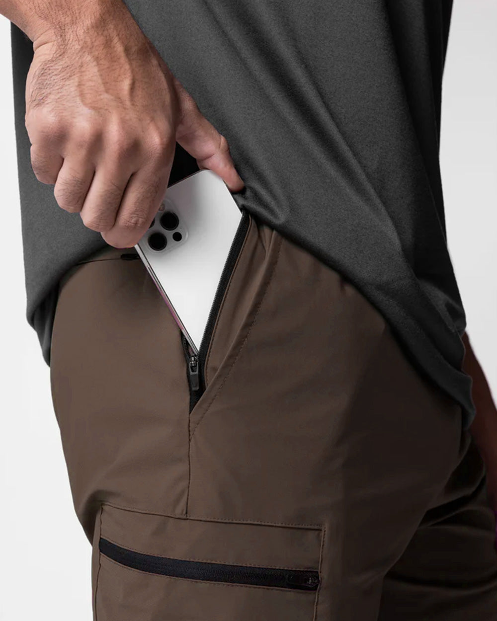 Standard Zip Jogger - Brown