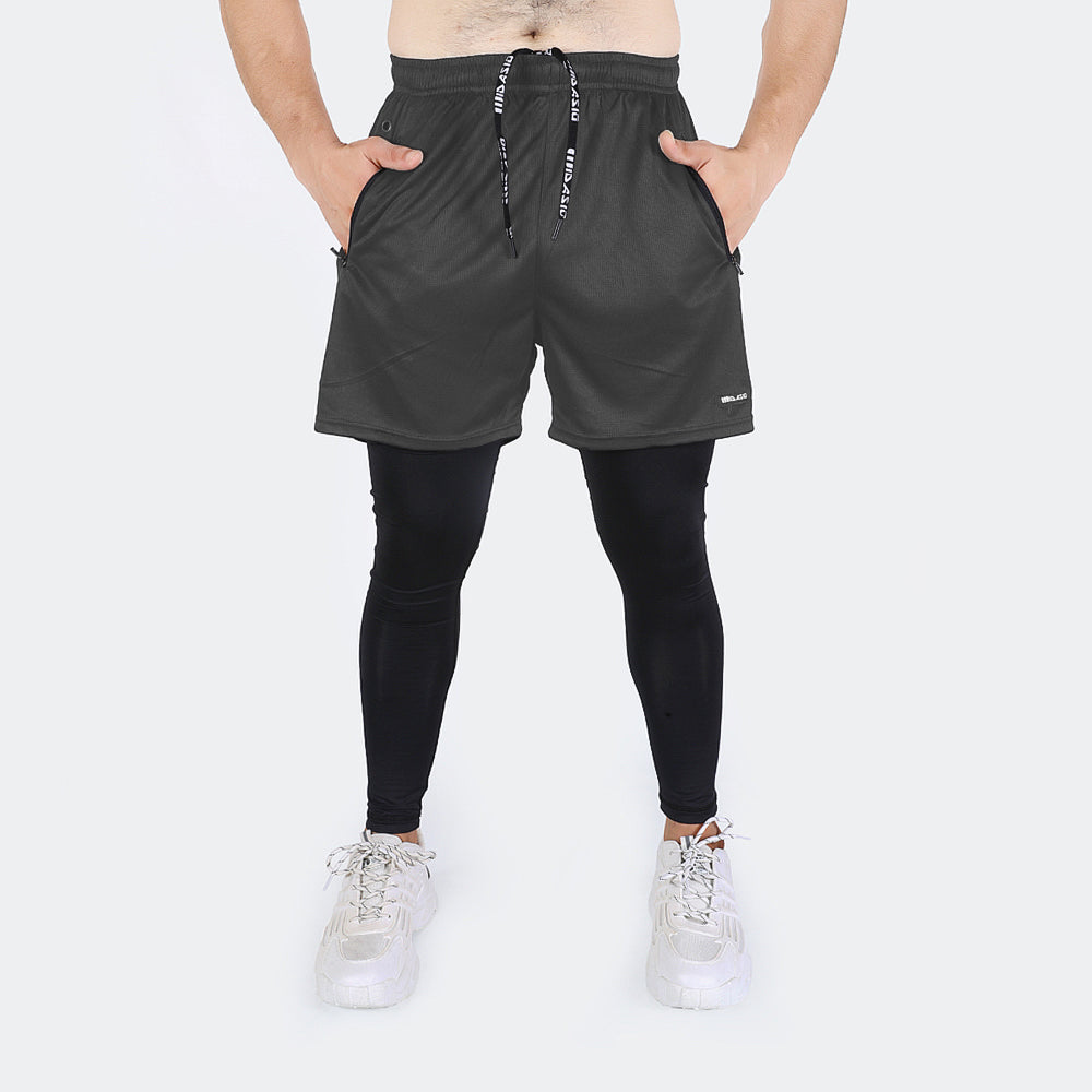 Widasio 2-in-1 Dri-FIT Legging Shorts(GREY)