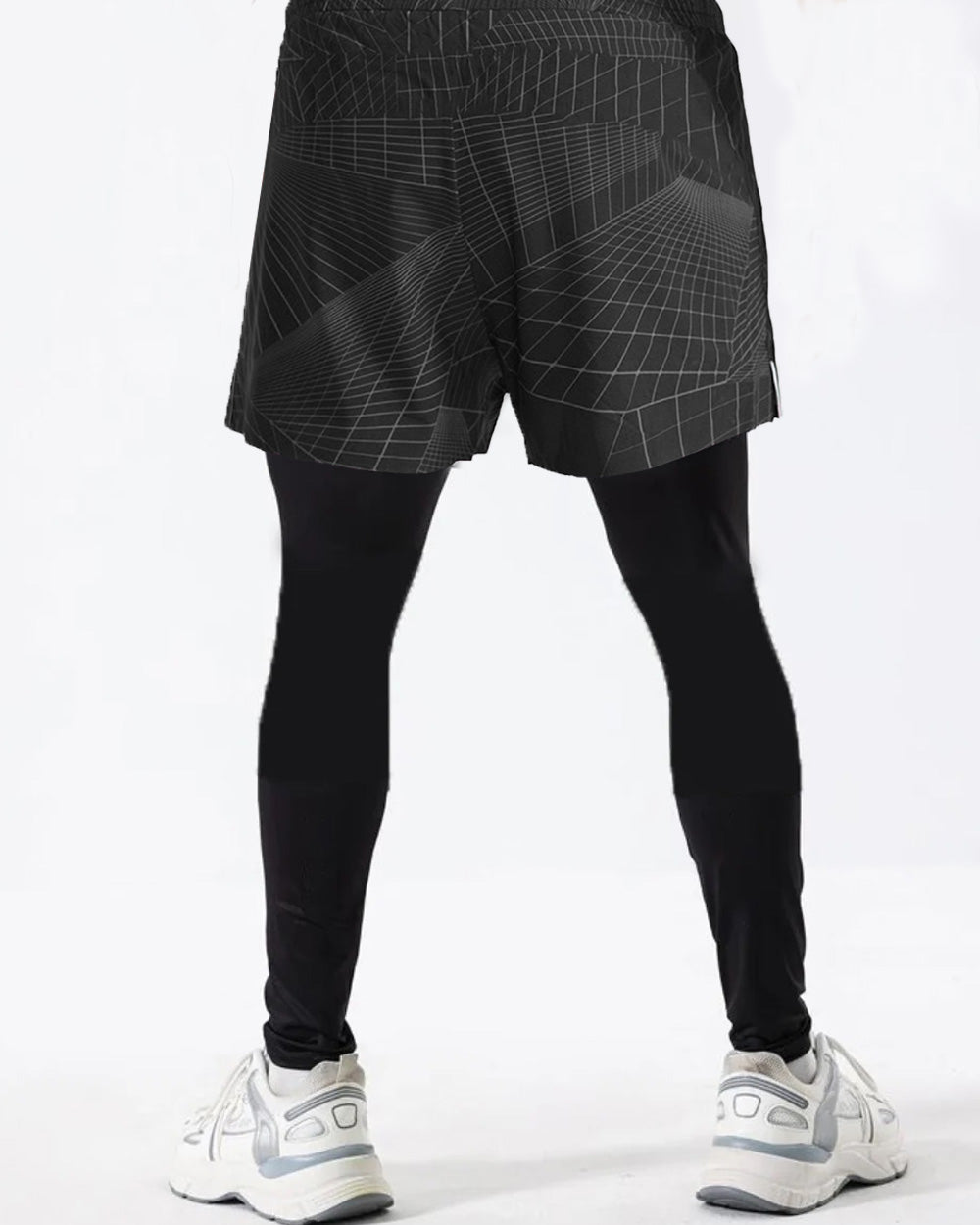 Widasio 2-in-1 Dri-FIT Sublimation Legging Shorts (Black & Grey)