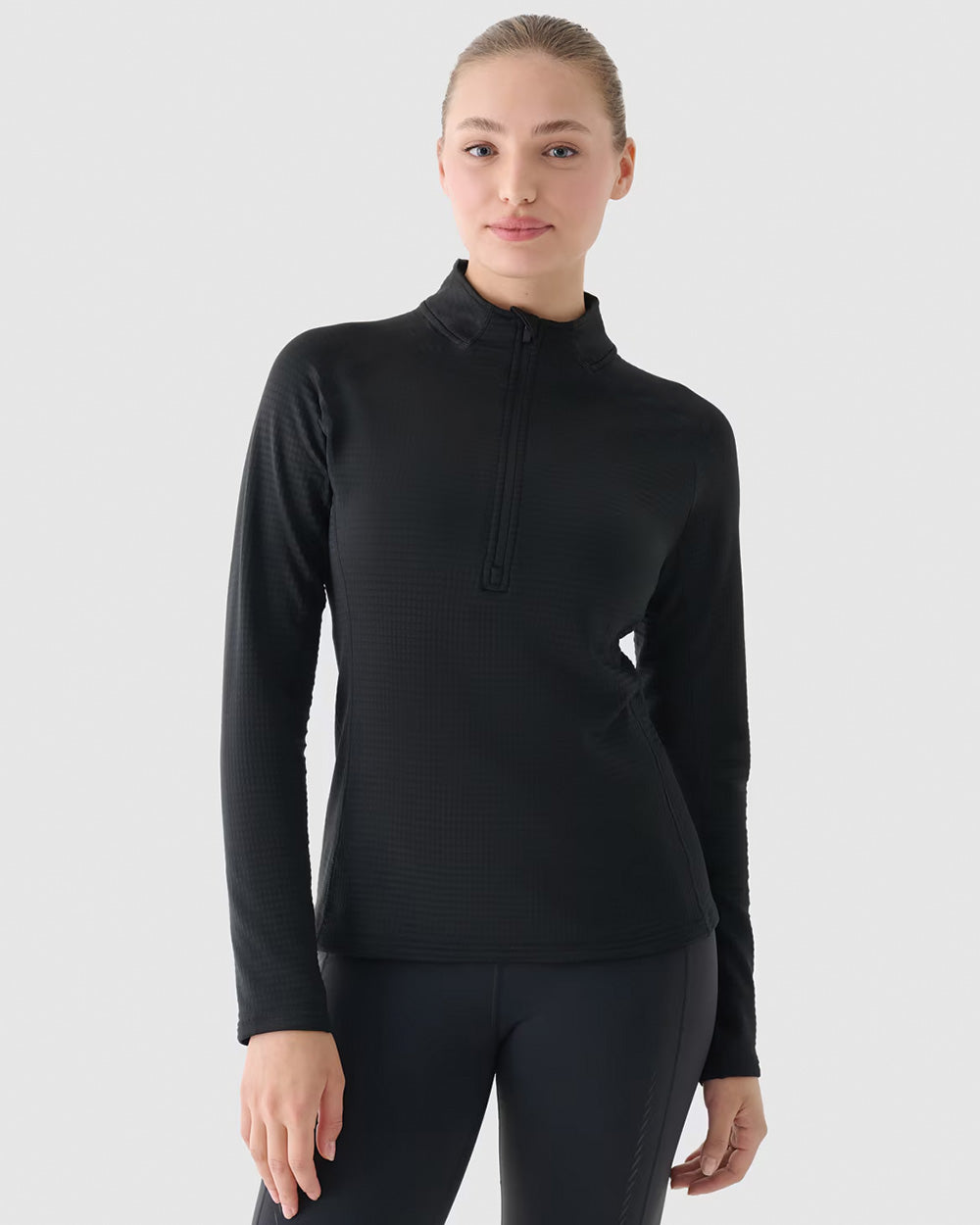 Women Half-Zipper - Black
