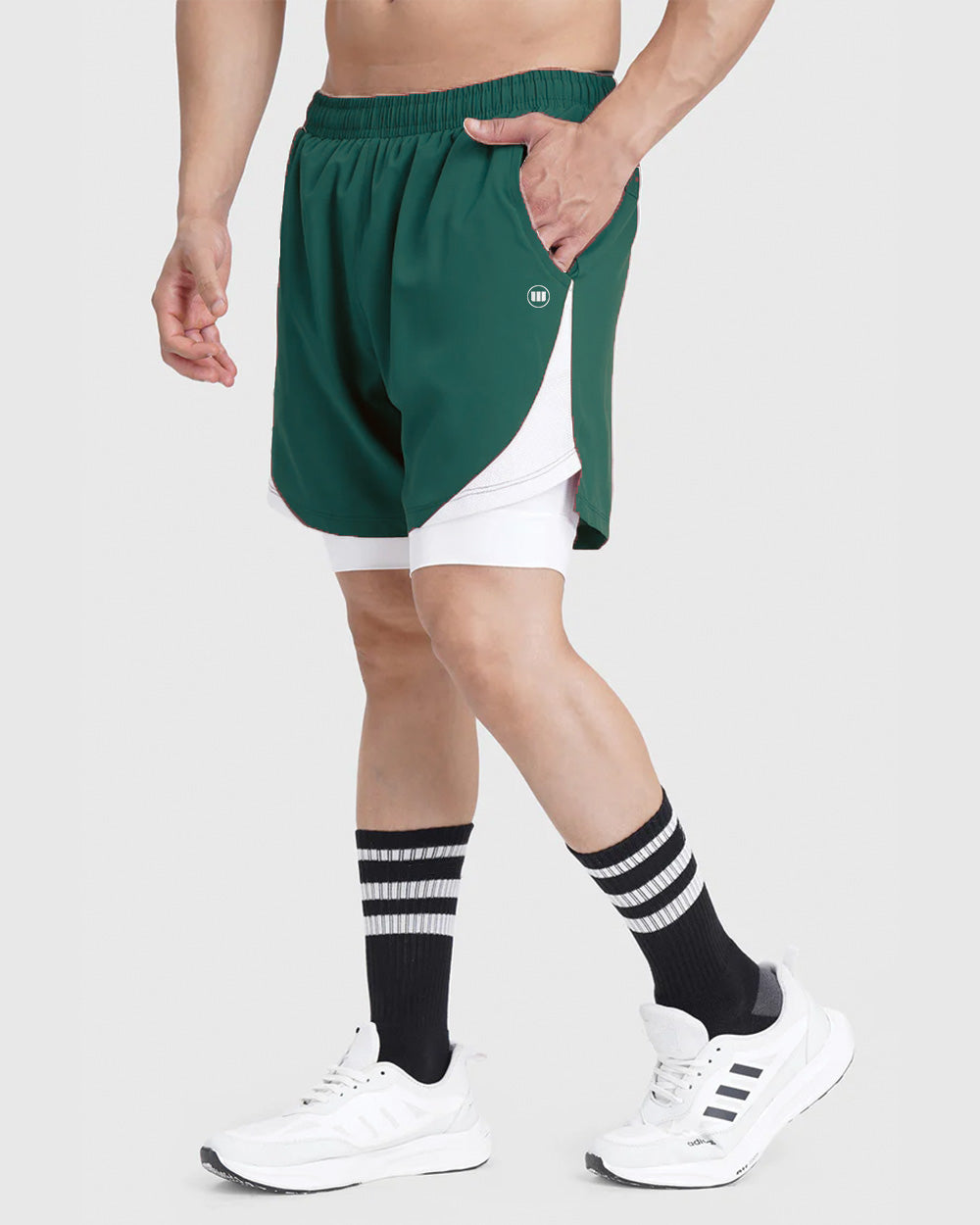 FlexCore 2-in-1 Training Shorts - Green