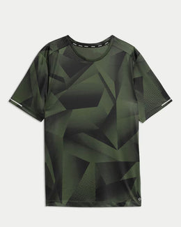 Widasio Abstract Motion Performance Shirt (Black&Olive)