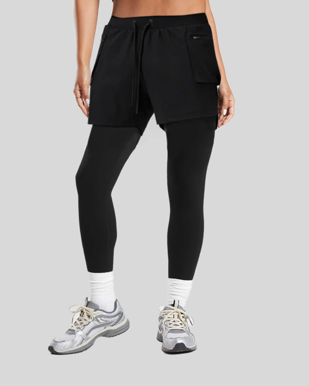 Widasio Women 2-IN-1 Cargo Legging Shorts