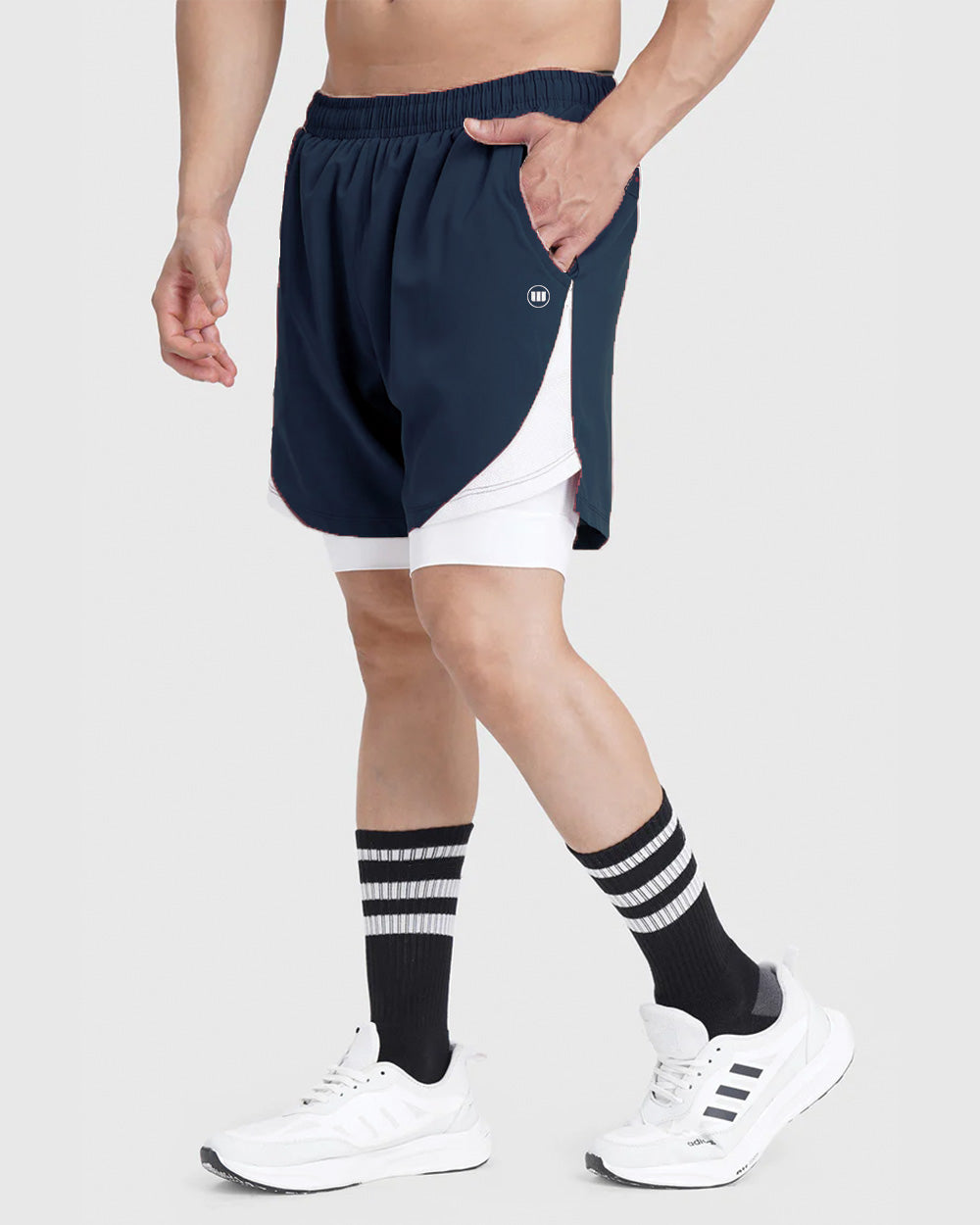 FlexCore 2-in-1 Training Shorts - Navy