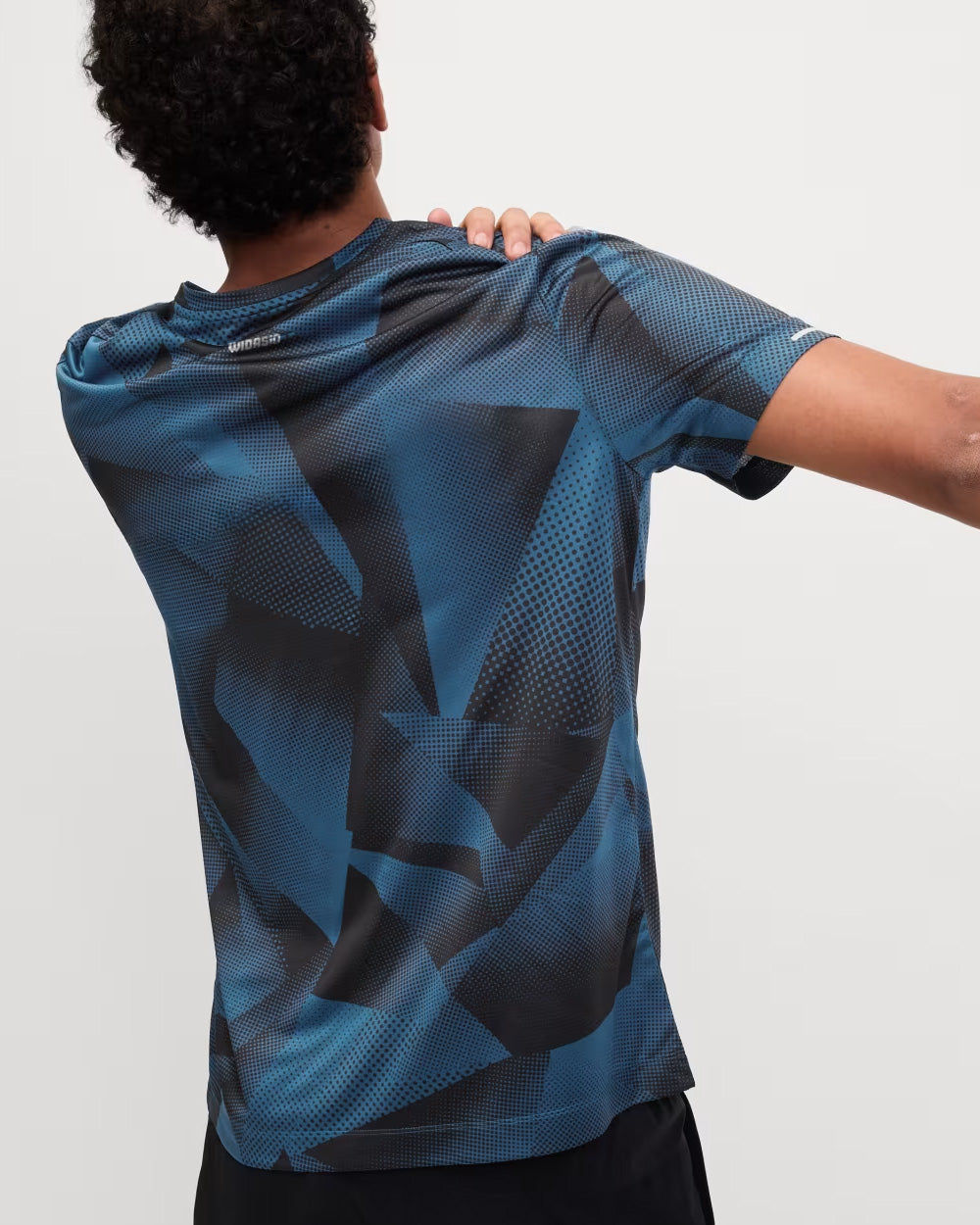 Widasio Abstract Motion Performance Shirt (Black&Blue)
