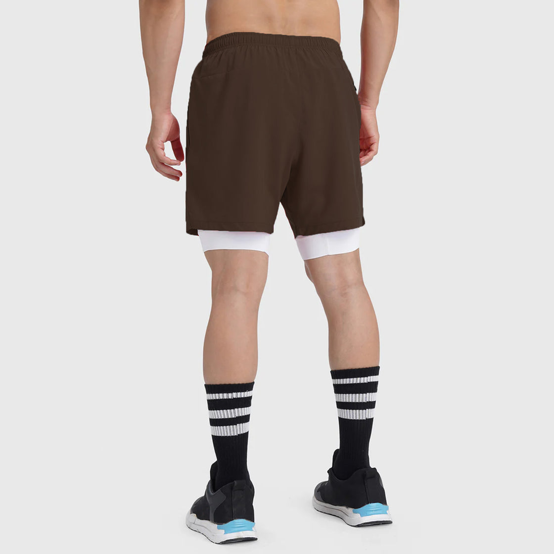 2-IN-1 Hybrid Hustle Shorts (Brown)