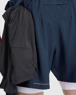 FlexCore 2-in-1 Training Shorts - Navy