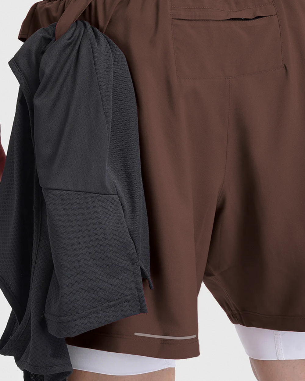 FlexCore 2-in-1 Training Shorts - Brown