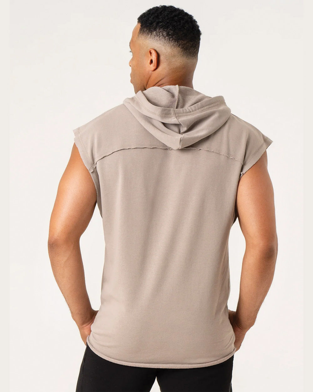 Pursuit Fleece Sleeveless Hoodie - Taupe