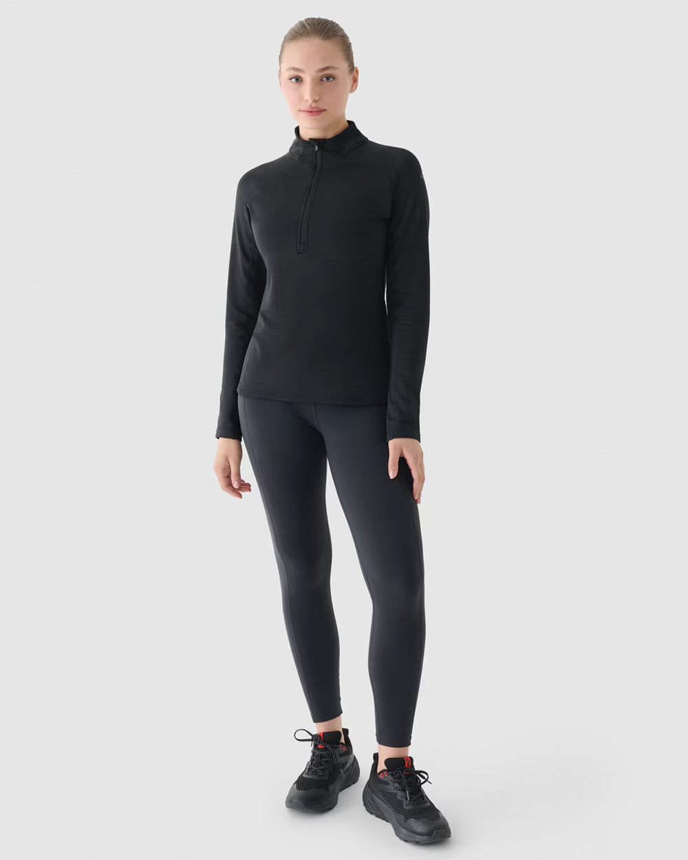 Women Half-Zipper - Black