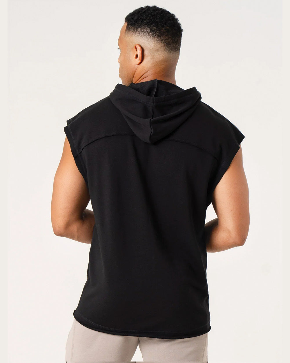 Pursuit Fleece Sleeveless Hoodie - Black