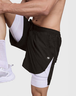FlexCore 2-in-1 Training Shorts - Black