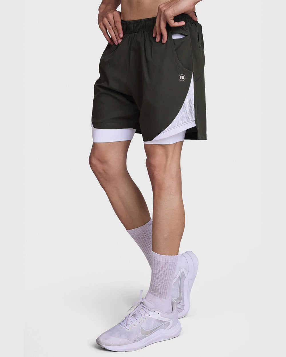 FlexCore 2-in-1 Training Shorts - Olive