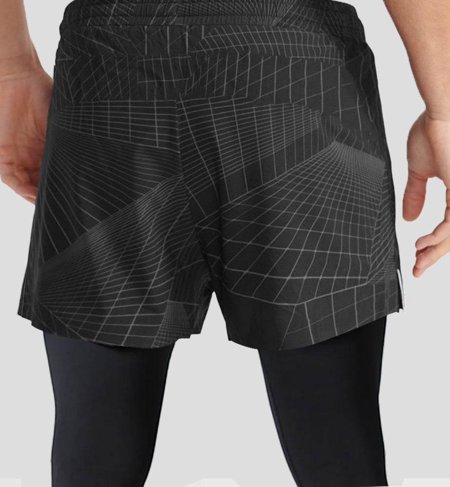 Widasio 2-in-1 Dri-FIT Sublimation Legging Shorts (Black & Grey)