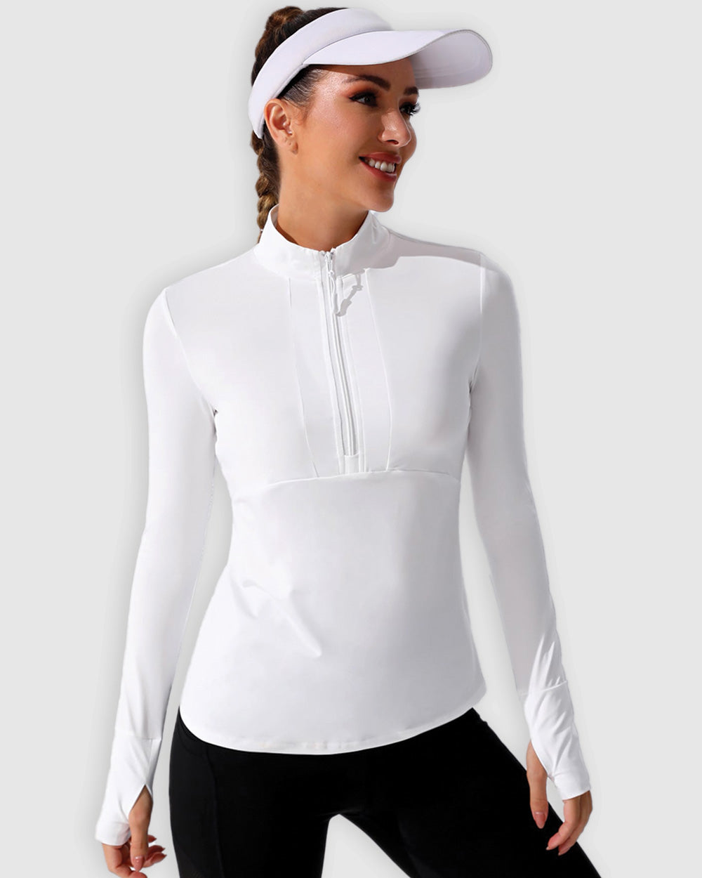 SwiftFlex Quarter Zip Pullover (White)