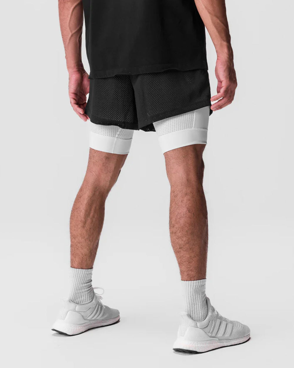 Widasio Silver Plus Mesh Liner Shorts (Black)