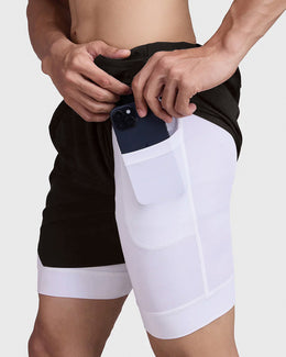 FlexCore 2-in-1 Training Shorts - Black