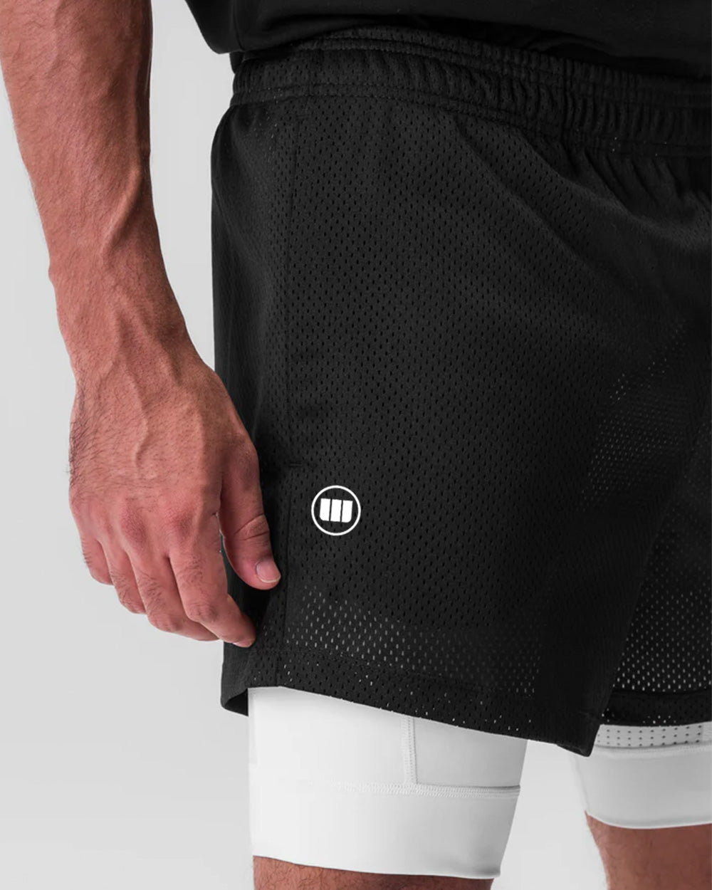 Widasio Silver Plus Mesh Liner Shorts (Black)