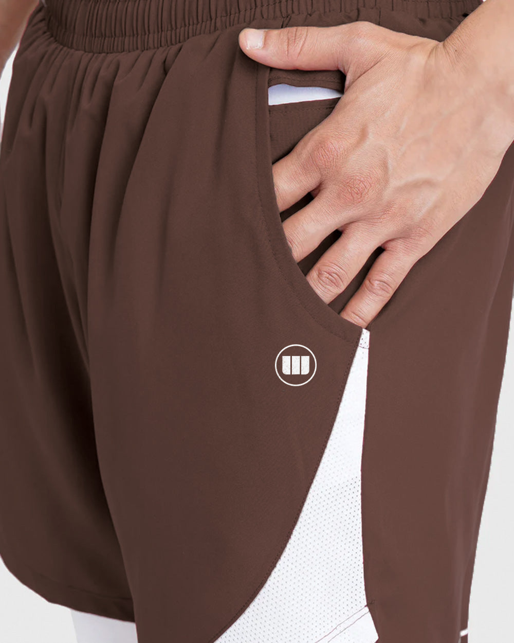 FlexCore 2-in-1 Training Shorts - Brown