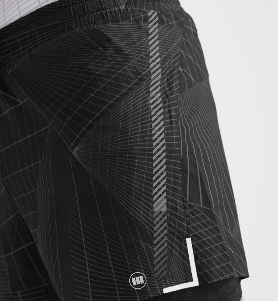Widasio Dri-Fit 2-in-1 Sublimation Shorts (Black & Grey)