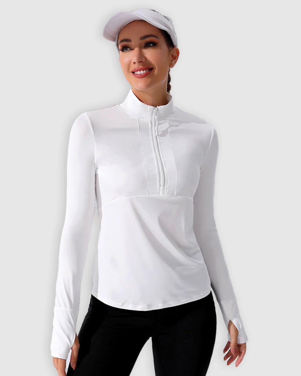SwiftFlex Quarter Zip Pullover (White)