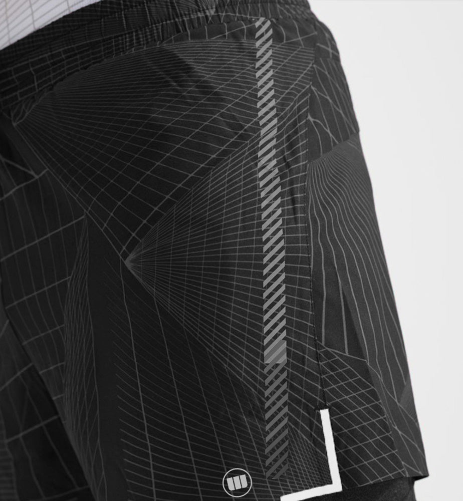 Widasio 2-in-1 Dri-FIT Sublimation Legging Shorts (Black & Grey)