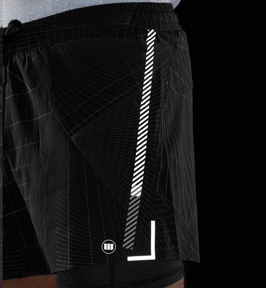 Widasio Dri-Fit 2-in-1 Sublimation Shorts (Black & Grey)