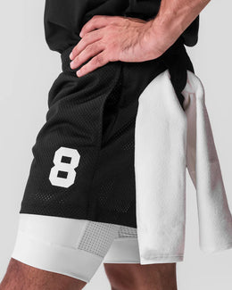 Widasio Silver Plus Mesh Liner Shorts (Black)