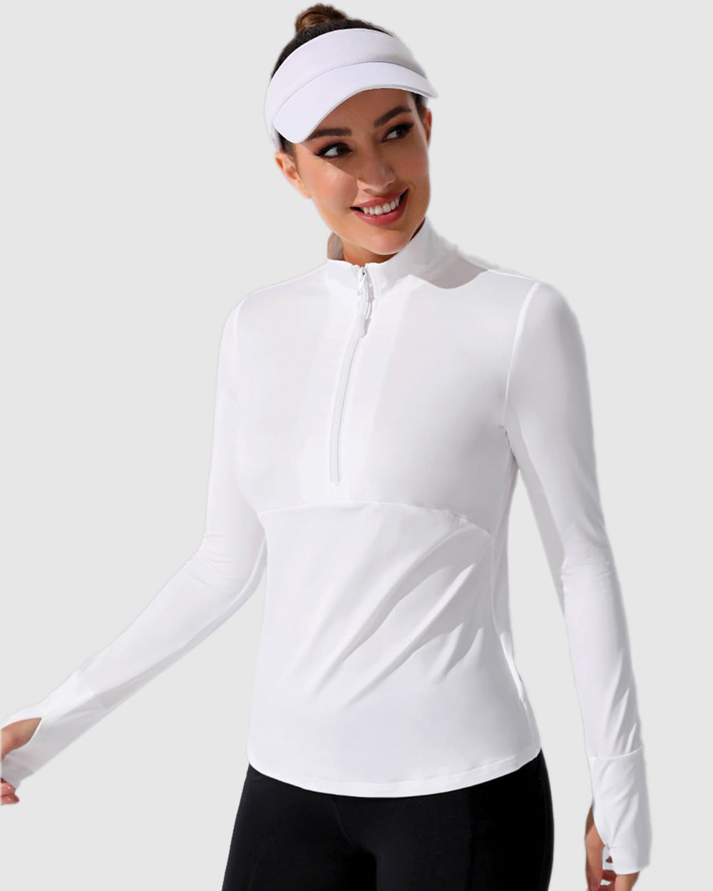 SwiftFlex Quarter Zip Pullover (White)