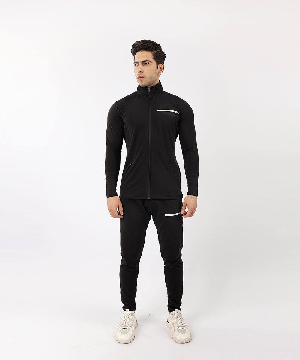 Widasio High-Performance Zipper Tracksuit (Black)