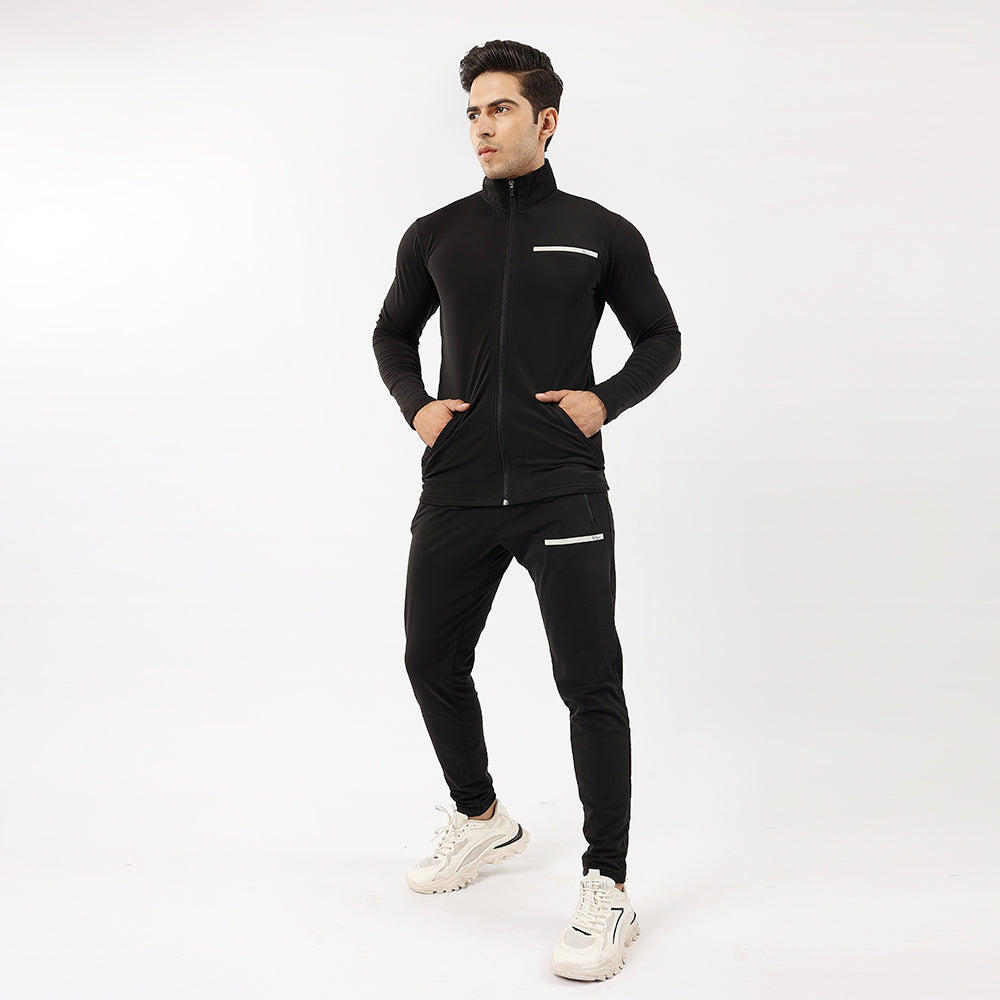 Widasio High-Performance Zipper Tracksuit (Black)