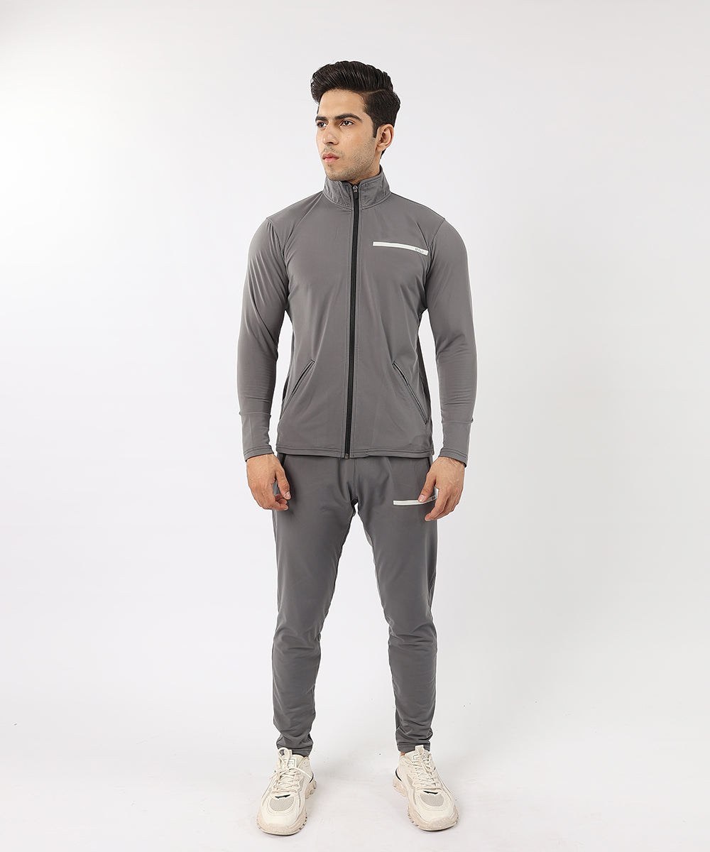 Widasio High-Performance Zipper Tracksuit (Grey)