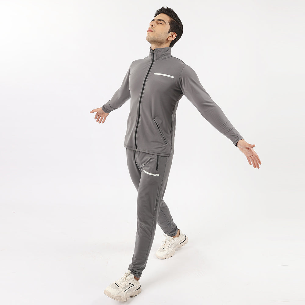 Widasio High-Performance Zipper Tracksuit (Grey)
