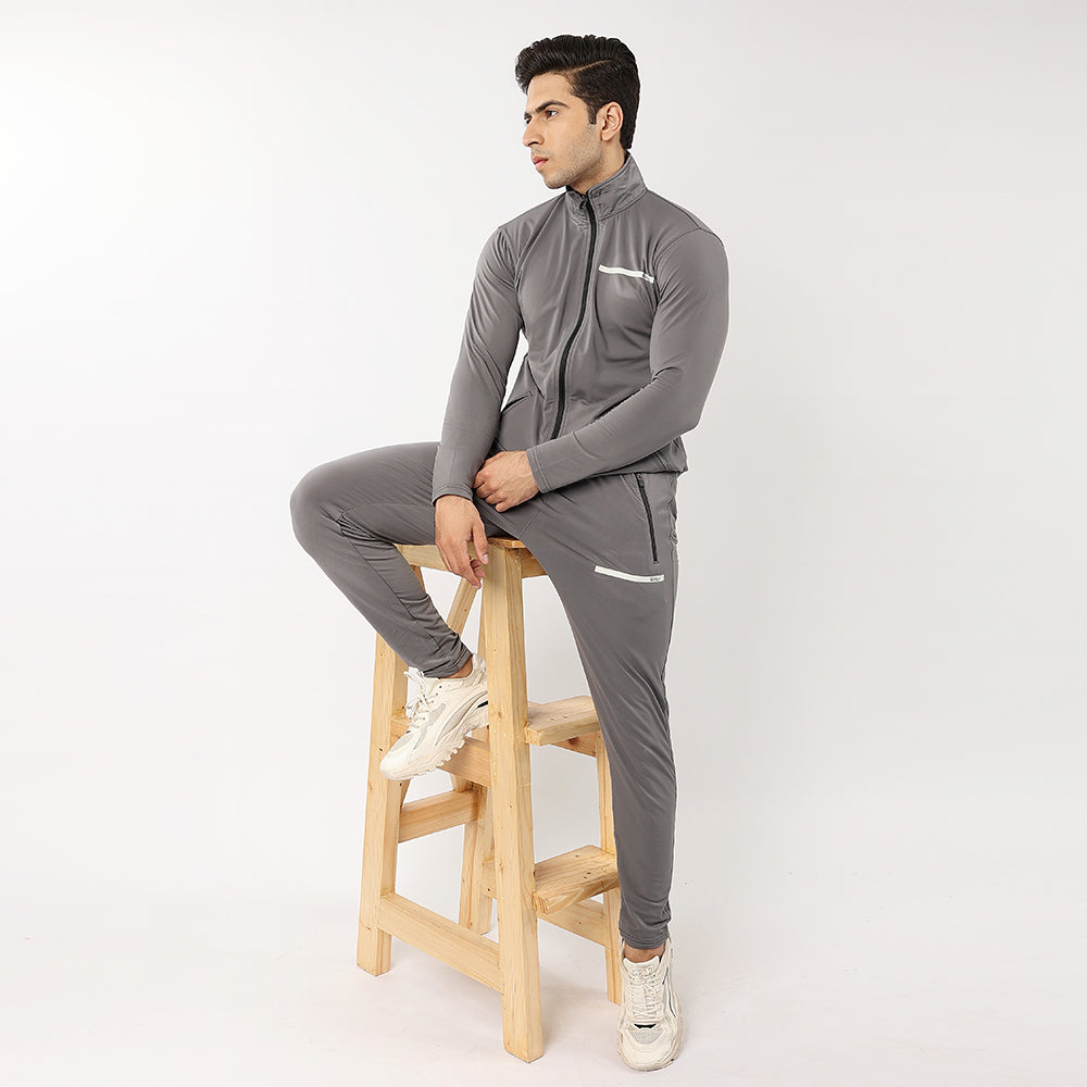 Widasio High-Performance Zipper Tracksuit (Grey)