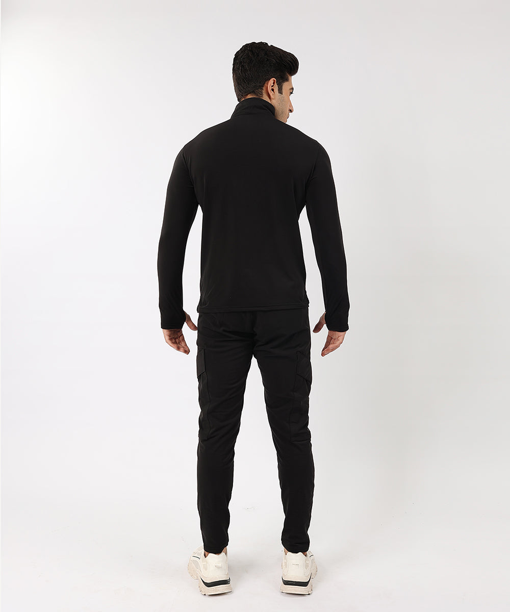 Widasio High-Performance Quarter Zip Tracksuit (Black)
