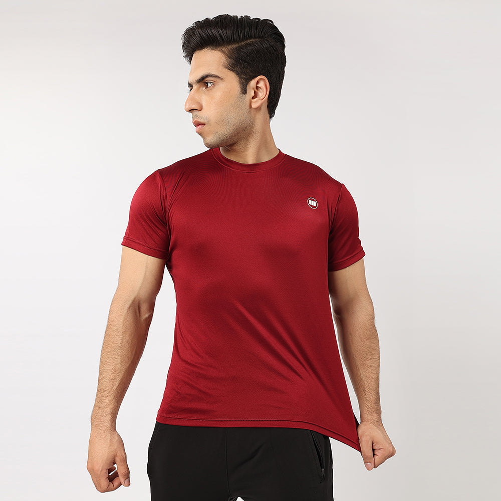 Widasio Knitted Dri-FIT Tee (Maroon)
