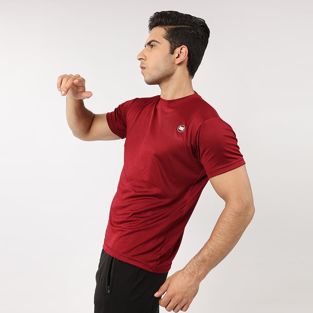 Widasio Knitted Dri-FIT Tee (Maroon)