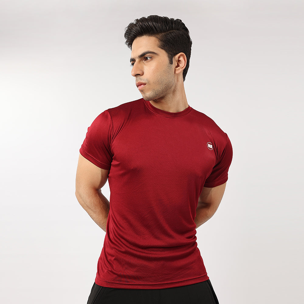 Widasio Knitted Dri-FIT Tee (Maroon)