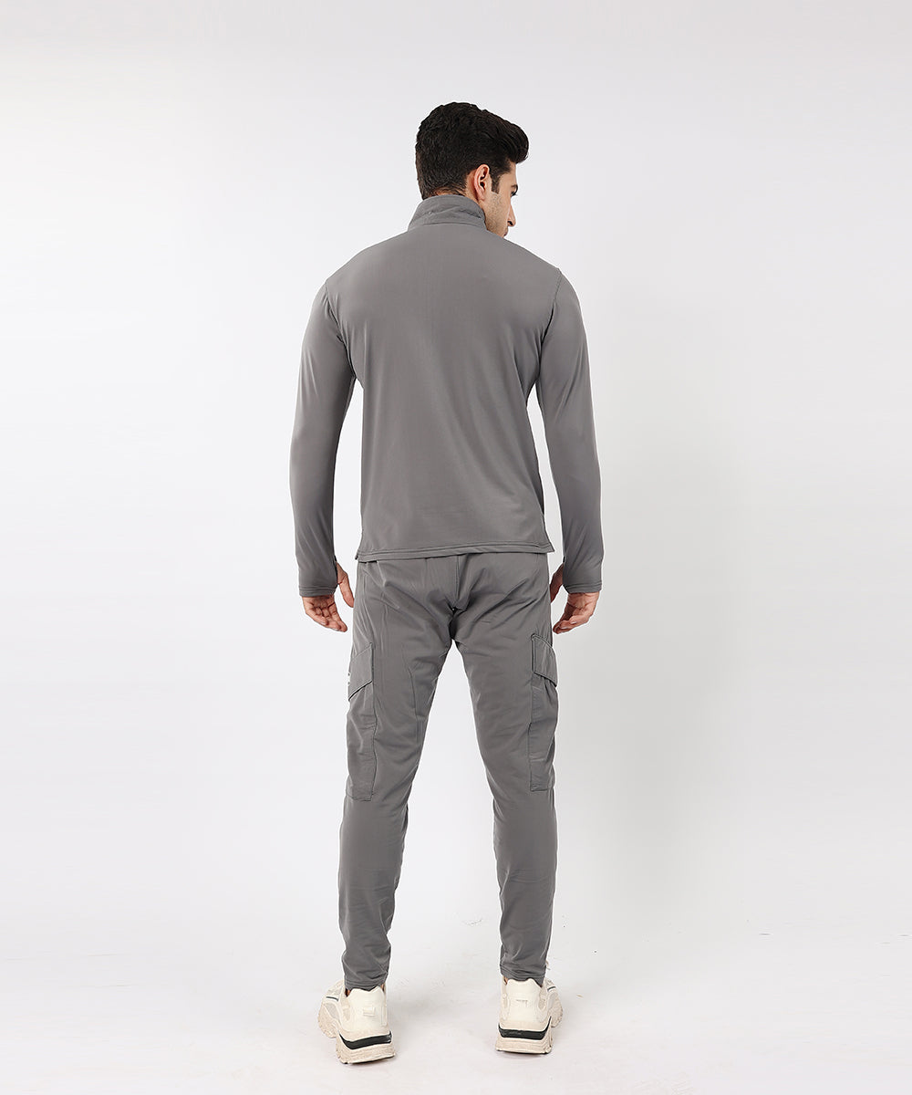 Widasio High-Performance Quarter Zip Tracksuit (Grey)