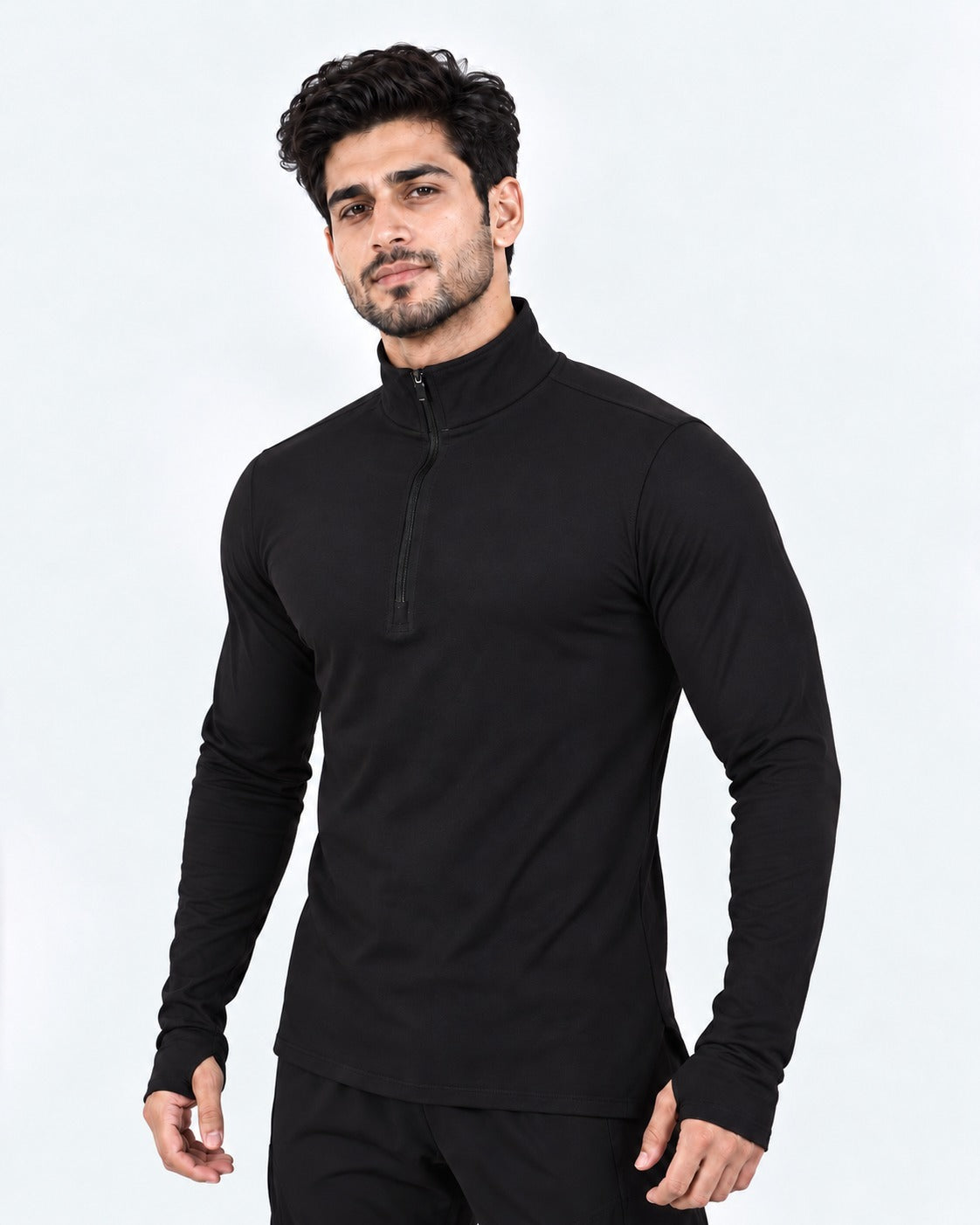 Widasio High Tech Fitted Half Zip Trainer (Black)