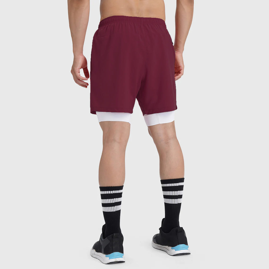 2-IN-1 Hybrid Hustle Shorts (Maroon)
