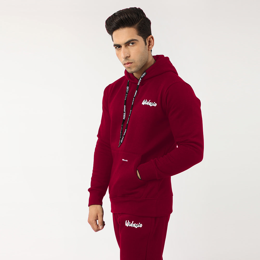 Widasio Unisex Signature Fleece Tracksuit (Maroon)