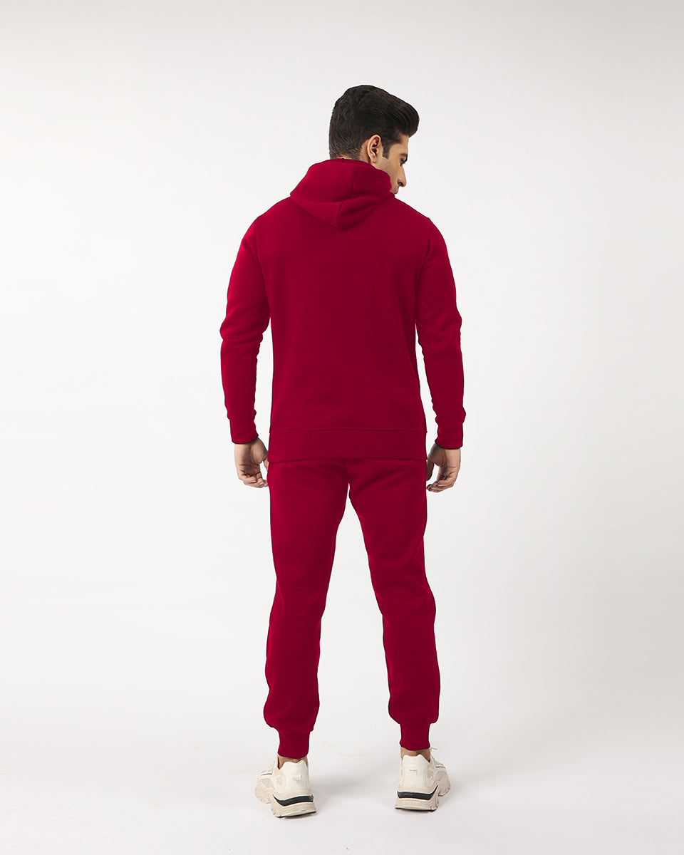 Widasio Unisex Signature Fleece Tracksuit (Maroon)