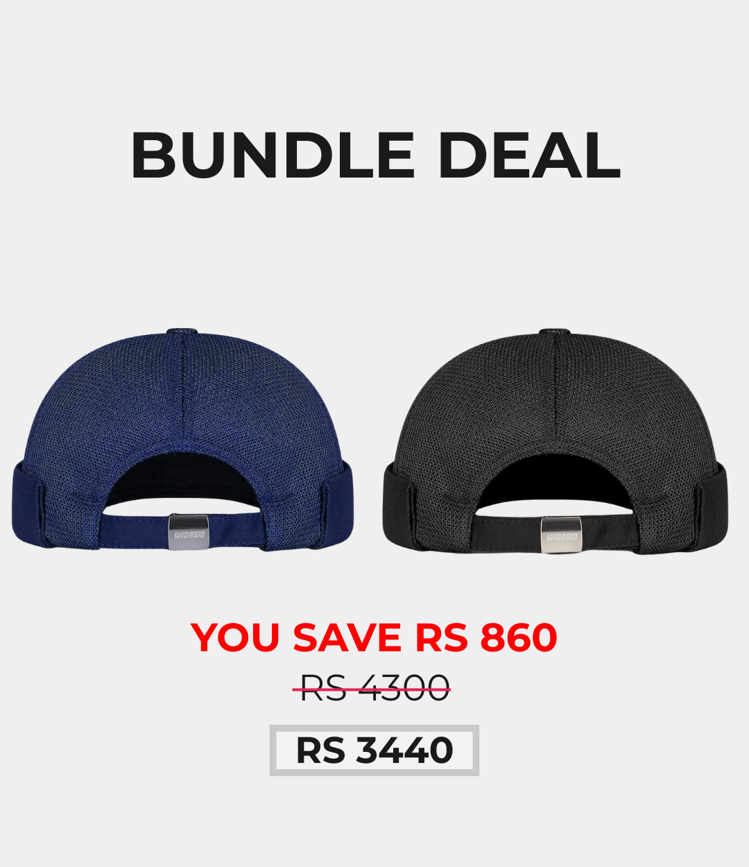 2 AirMesh Unisex Cap (Black &Navy)