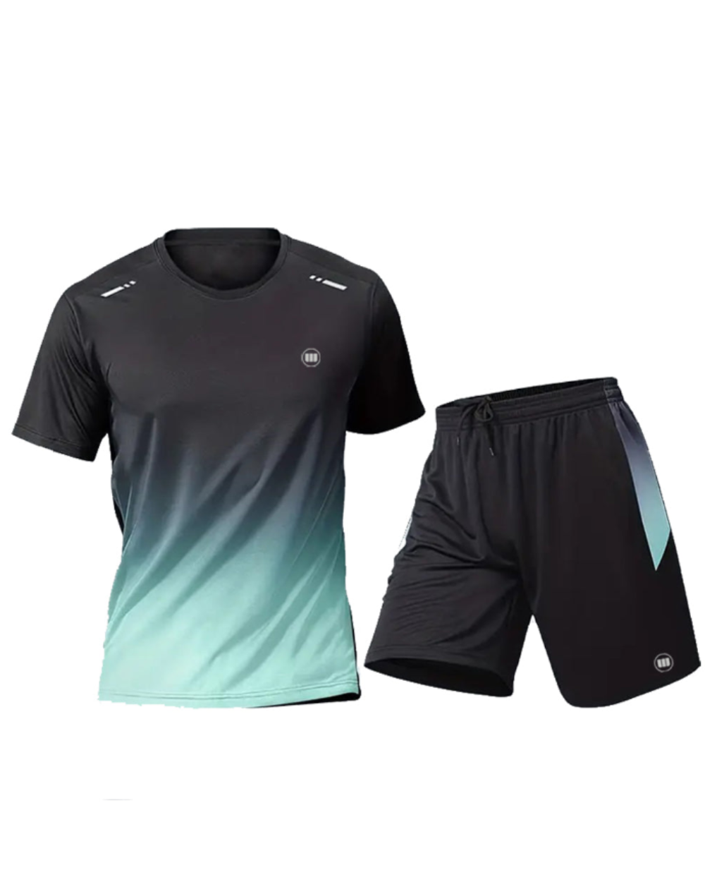 Widasio Performance-Driven Men's Sports Suits(Black&Green)