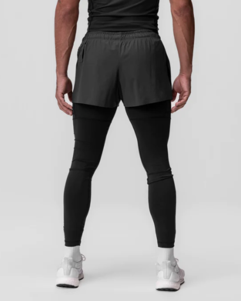 WIDASIO TETRA-LITE™ 2-IN-1 HIGH SPLIT LEGGING SHORT (Grey)
