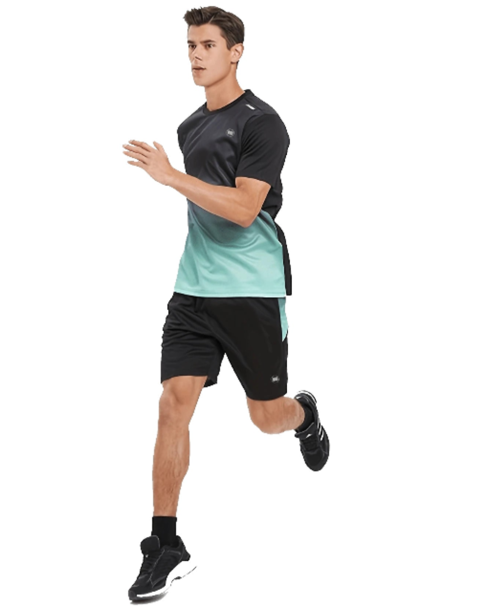 Widasio Performance-Driven Men's Sports Suits(Black&Green)
