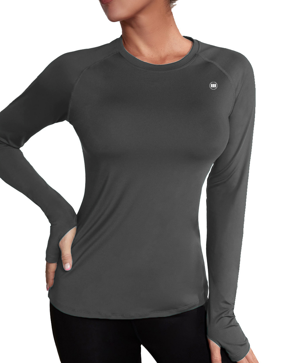 Widasio Basic Women's Round Neck Sports T-shirt (GREY)